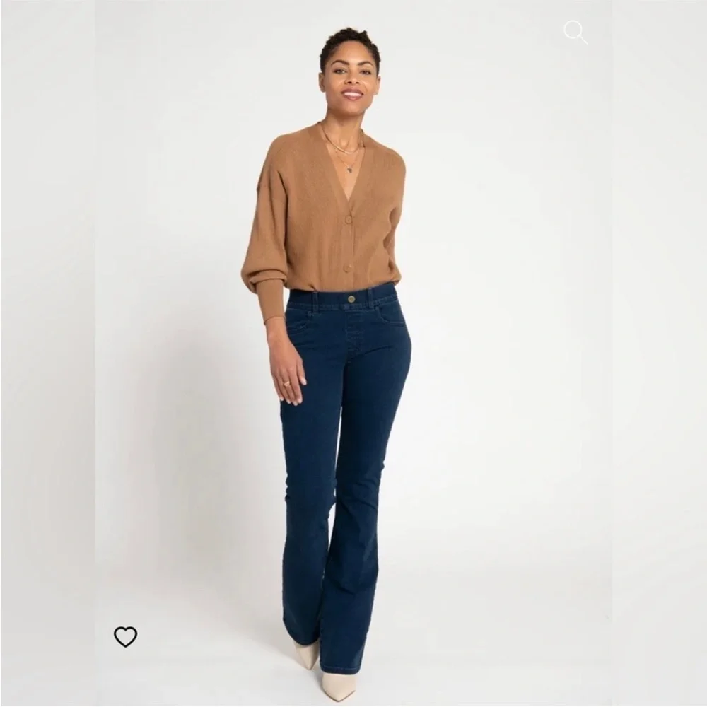 BETABRAND Bootcut 4-Pocket Yoga Denim small long